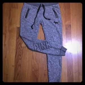 PINK Victoria's Secret Gray Marled Jogger Pants